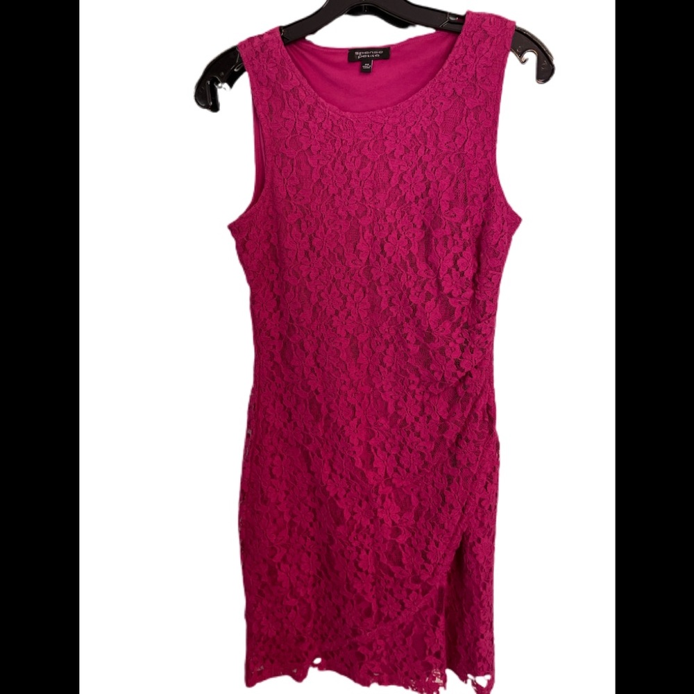 Spense fuchsia lace mini dress size S petite